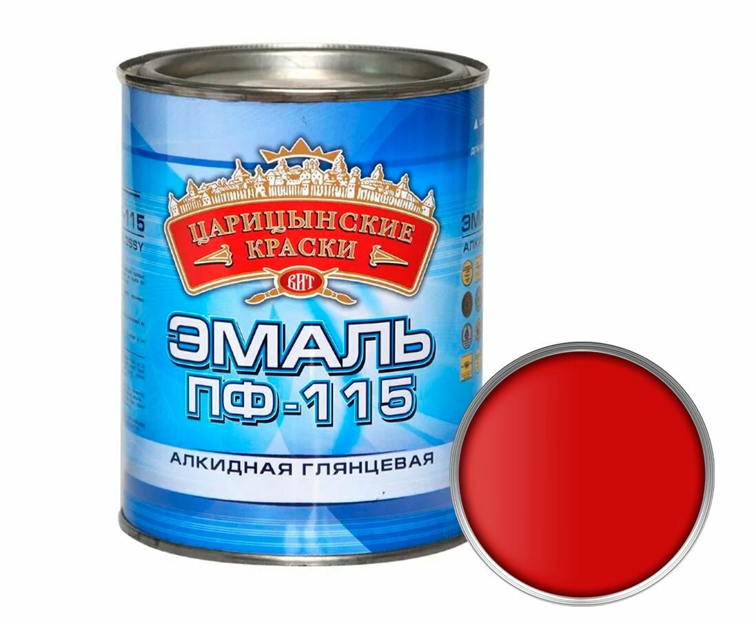 Эмаль ПФ-115 красная глянцевая 1,9 кг