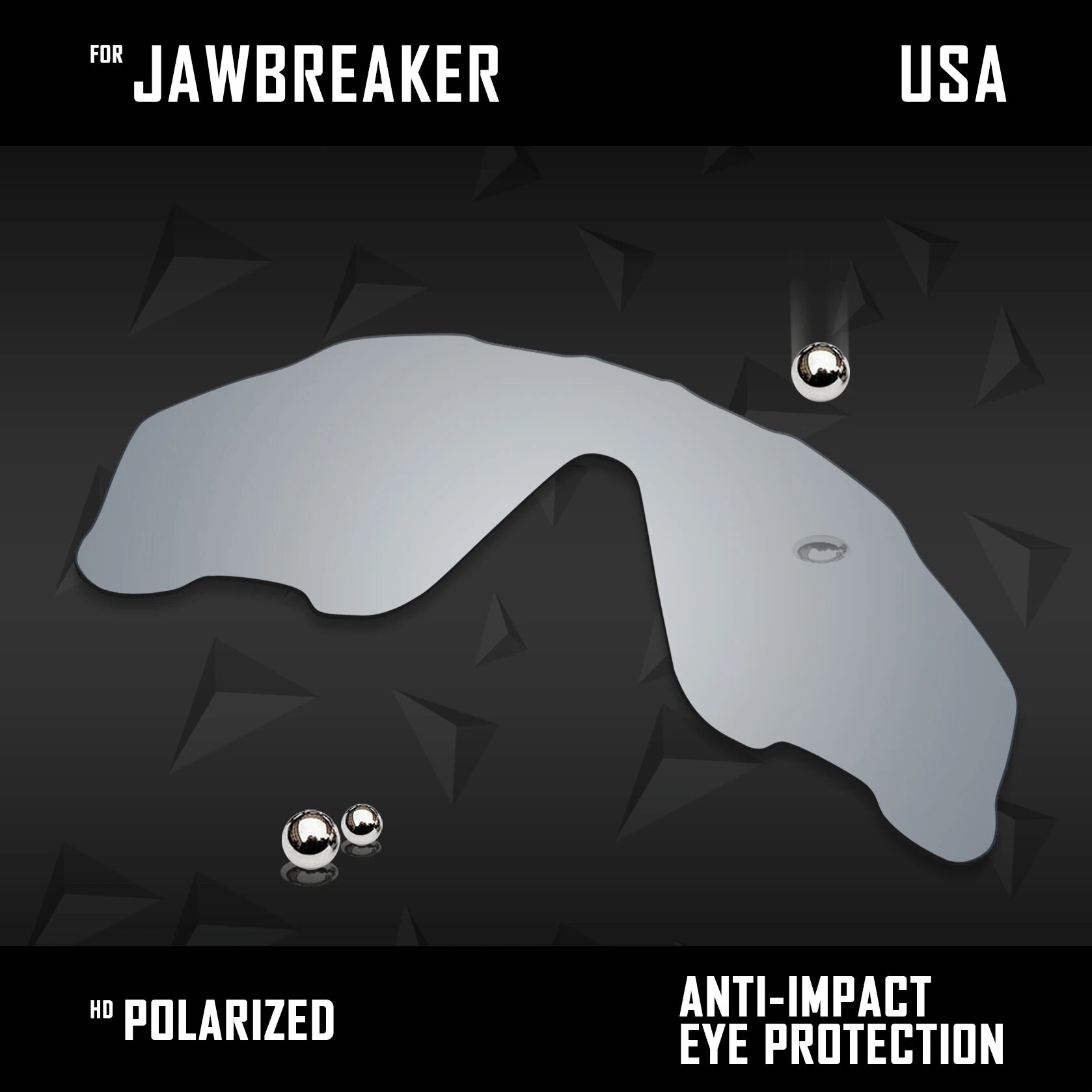 Линзы OOWLIT для Oakley Jawbreaker Silver Chrome