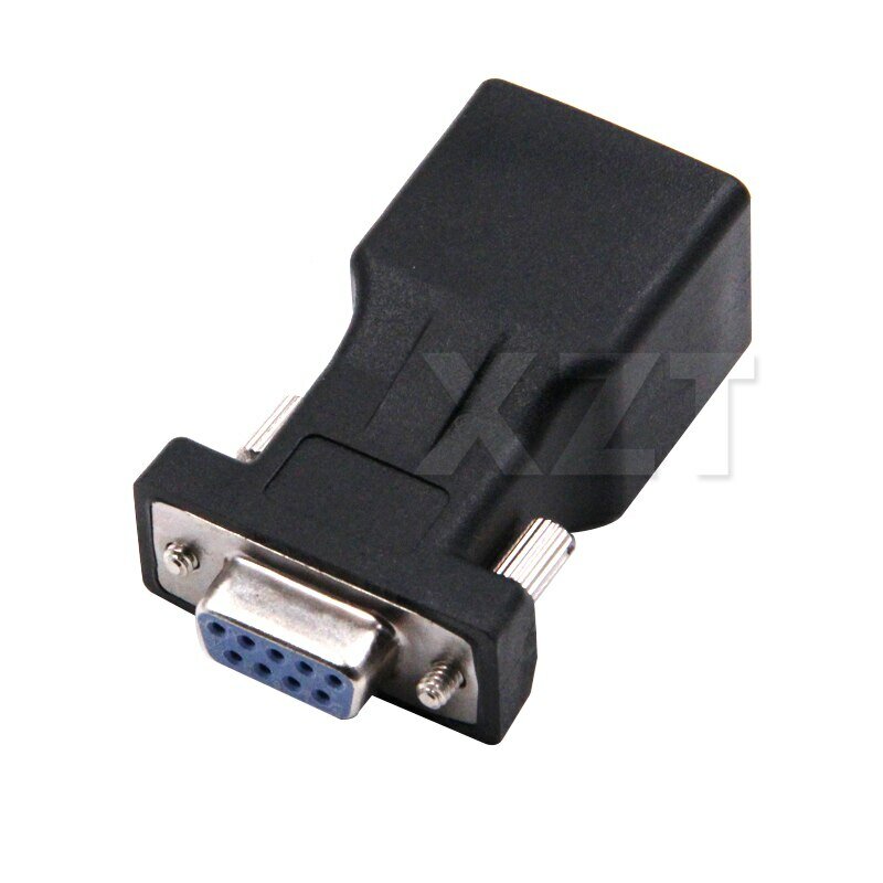 Преобразователь порта COM в порт LAN Ethernet, адаптер DB9 RS232 Female в RJ45 Female, 1 шт. Не требует внешнего источни