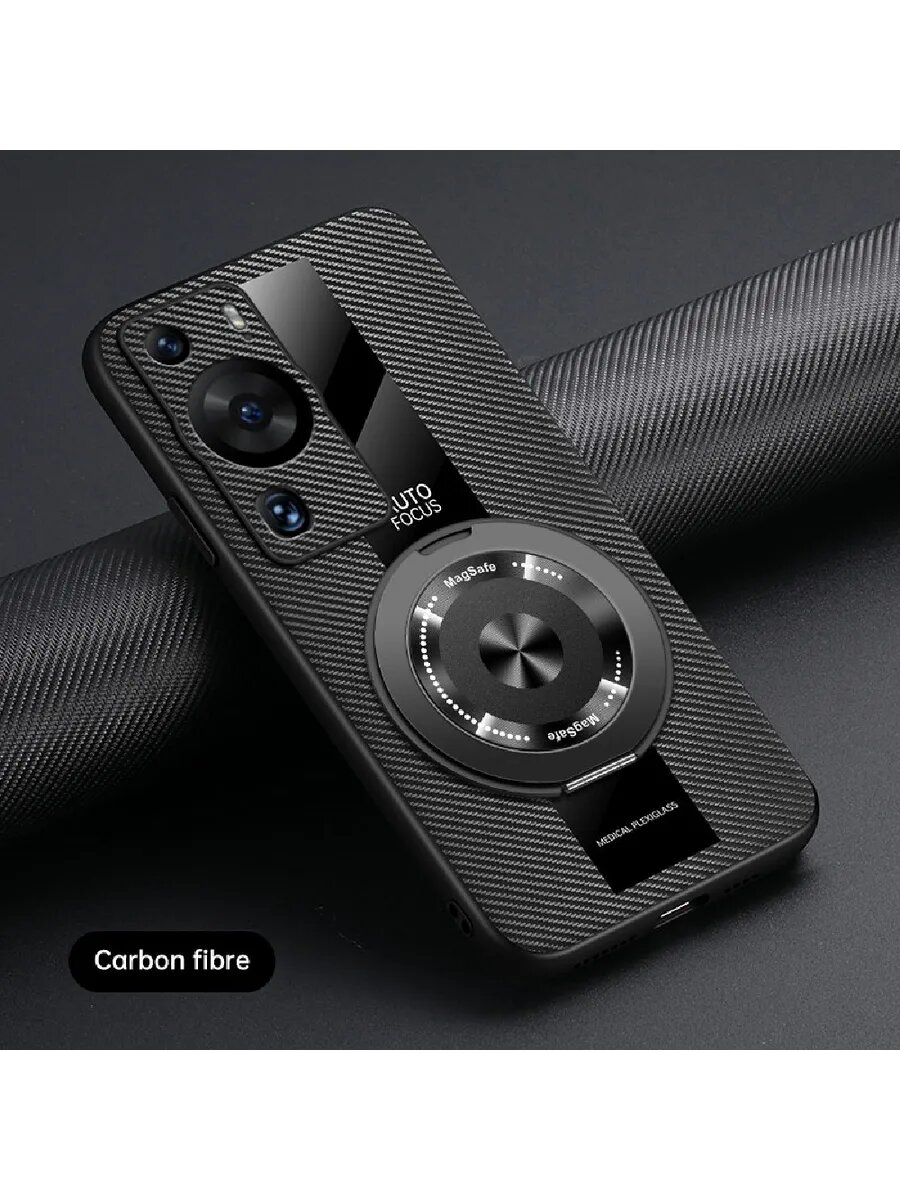 Чехол для Huawei P60/P60 pro MagSafe с кольцом подставкой