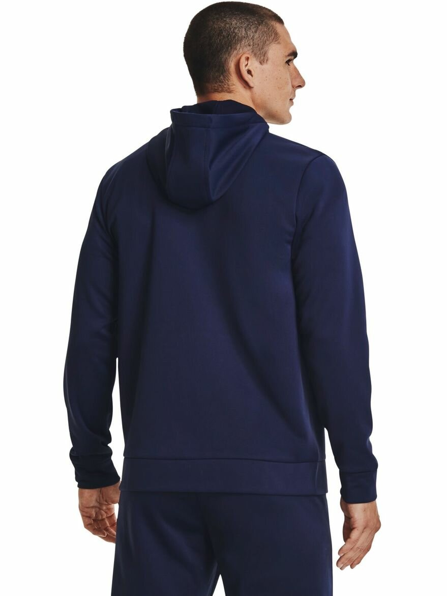 Толстовка Under Armour Armour Fleece Fz Hoodie, размер XL, , синий/черный — фото 1