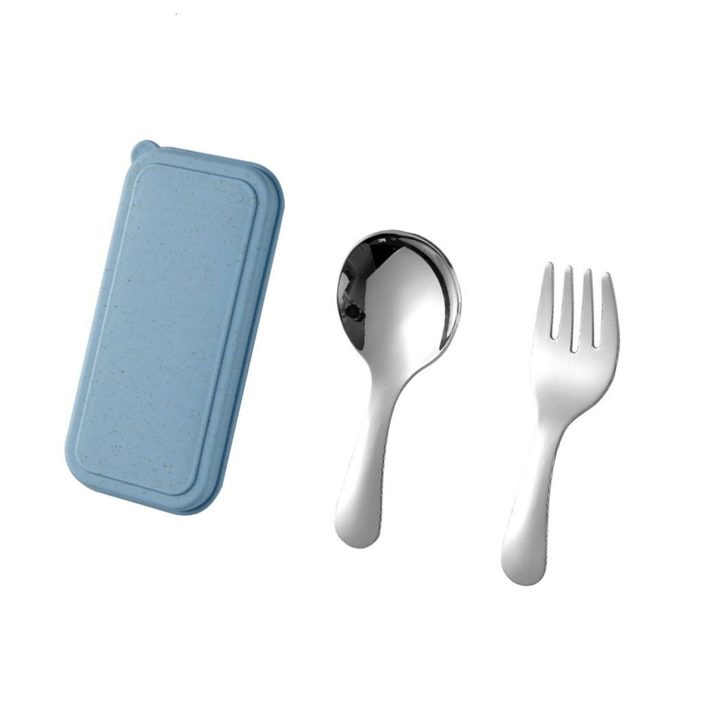 Портативный набор ложка-вилка из нержавеющей стали 1