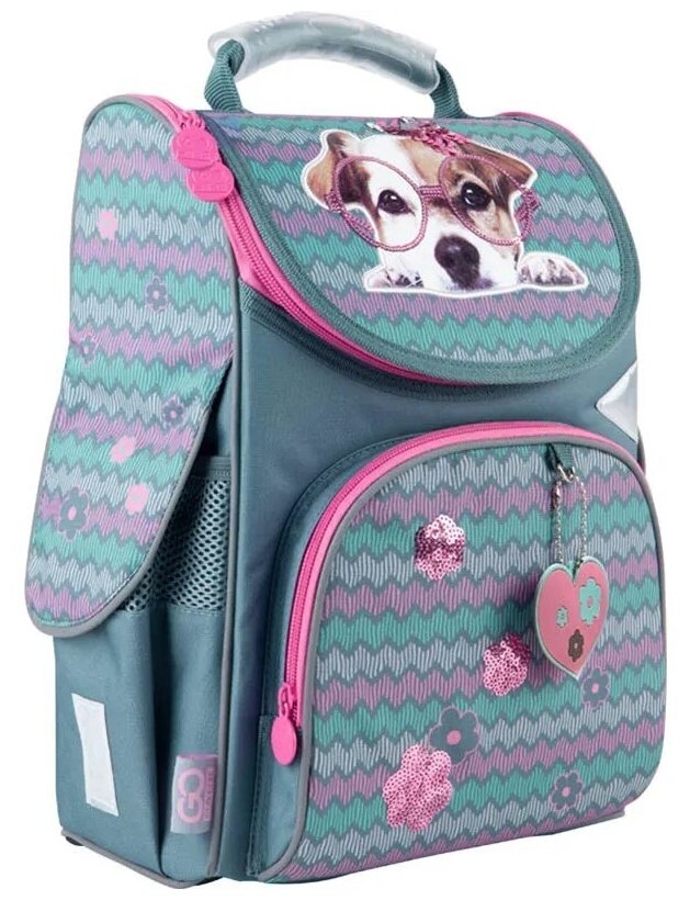 Рюкзак школьный GoPack Education каркасный Sweet puppy 5001-3