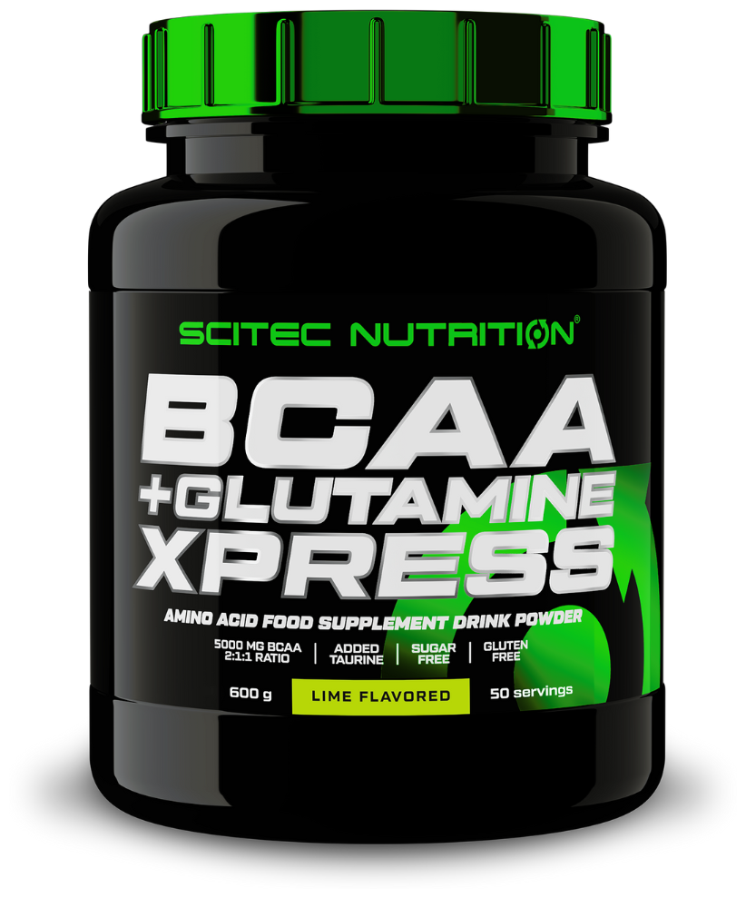 BCAA Scitec Nutrition BCAA + Glutamine Xpress, лайм, 600 гр.