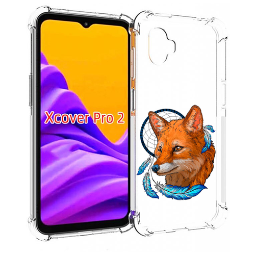 Чехол MyPads лиса и ловец снов для Samsung Galaxy Xcover Pro 2 задняя-панель-накладка-бампер