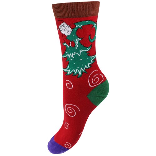 Носки Mademoiselle, размер unica (35-40), красный носки высокие дед мороз унисекс
