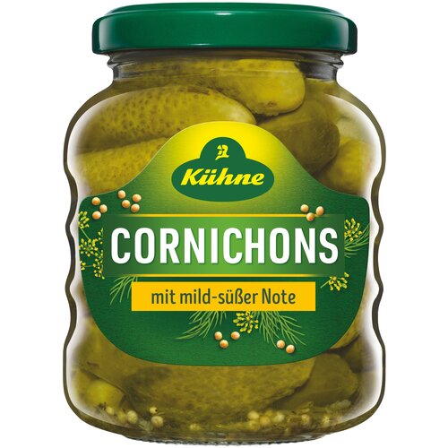 Корнишоны Kuhne Cornichons sweet сладкие, 180 г