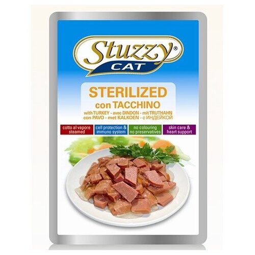 Stuzzy Cat влажный корм для стерилизованных кошек всех пород, с индейкой 100 гр (10 шт)