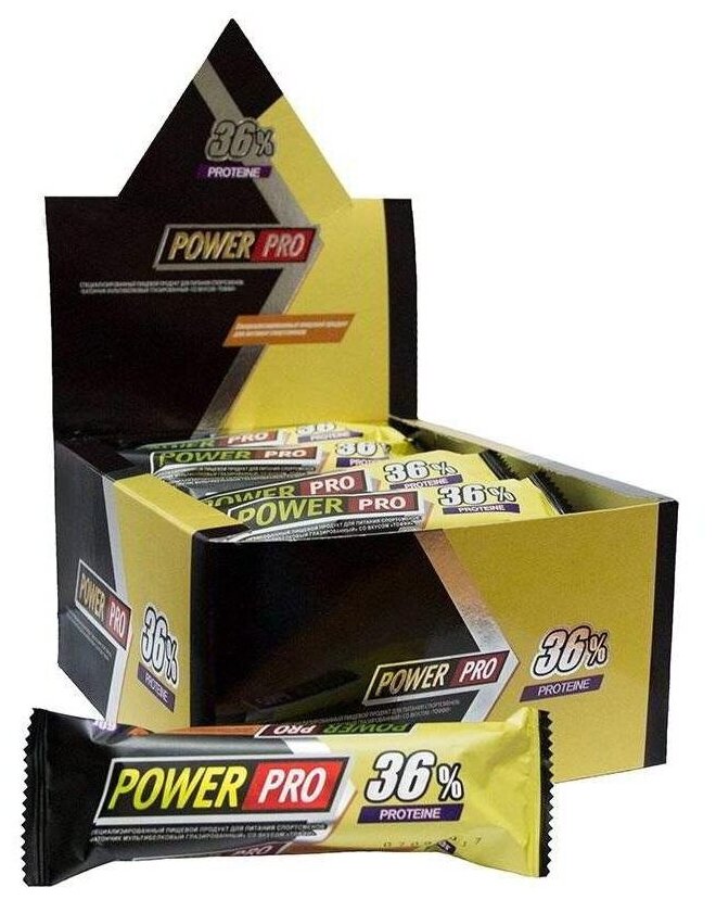 Power Pro Протеиновый батончик 36% 20 шт 60 гр (Power Pro) Тоффи