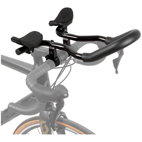 Руль-лежак велосипедный TRI BAR алюминиевый эргон. с центральной перемычкой 31,8 мм с адапт. 25,4, черный VENTURA