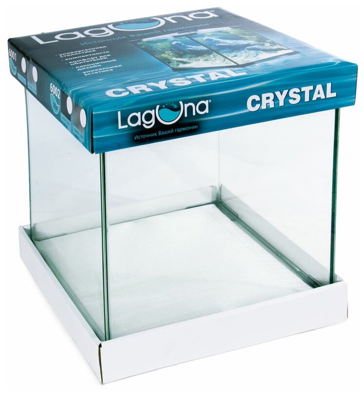 6001B Аквариум "Crystal", 15л, черный, 250*250*250мм - фотография № 4