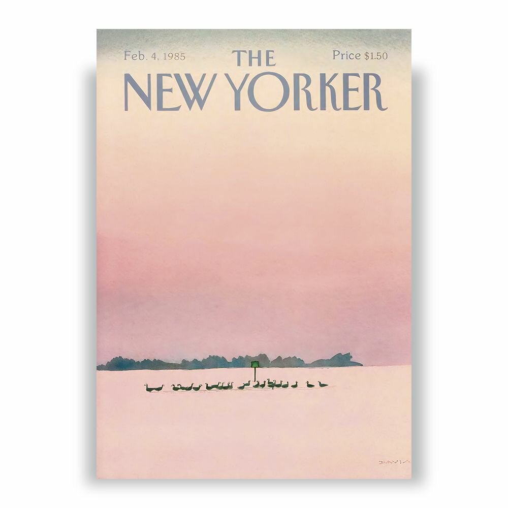 Обложка The New Yorker (Нью-Йоркер) от 04 февраля 1985 года, 21 x 30 см в тубусе