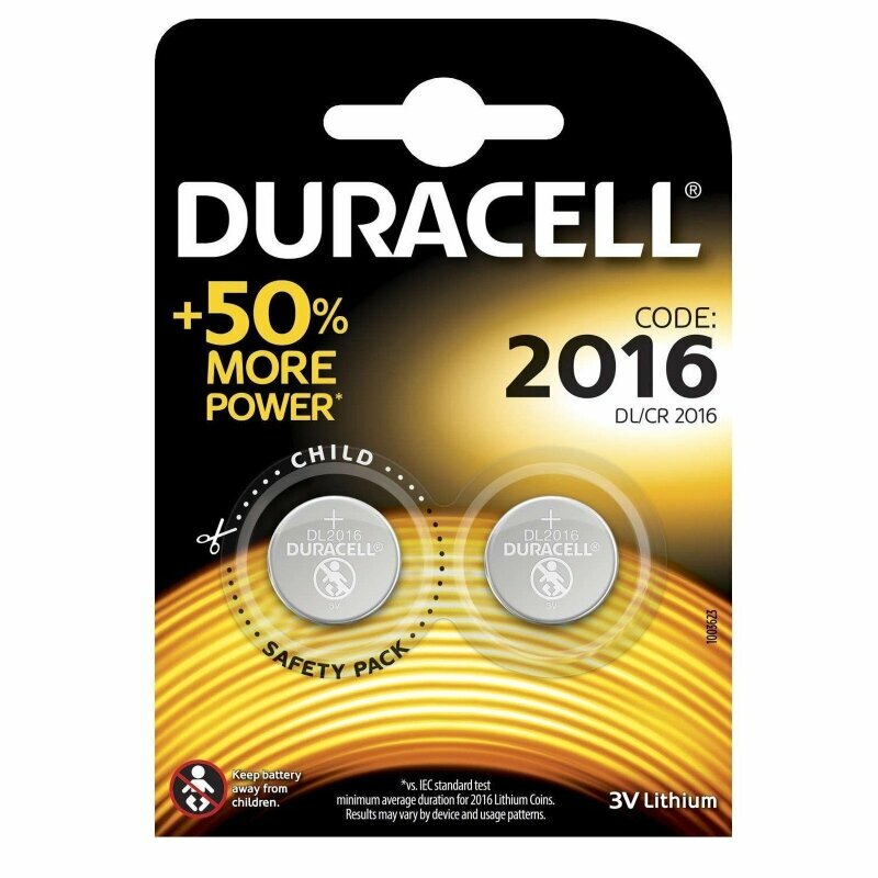 Батарейка DURACELL CR2016 блистер 2 шт