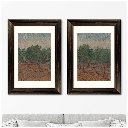 Набор из 2-х репродукций картин в раме Olive Grove, 1889г. Размер картины: 50,5х70,5см