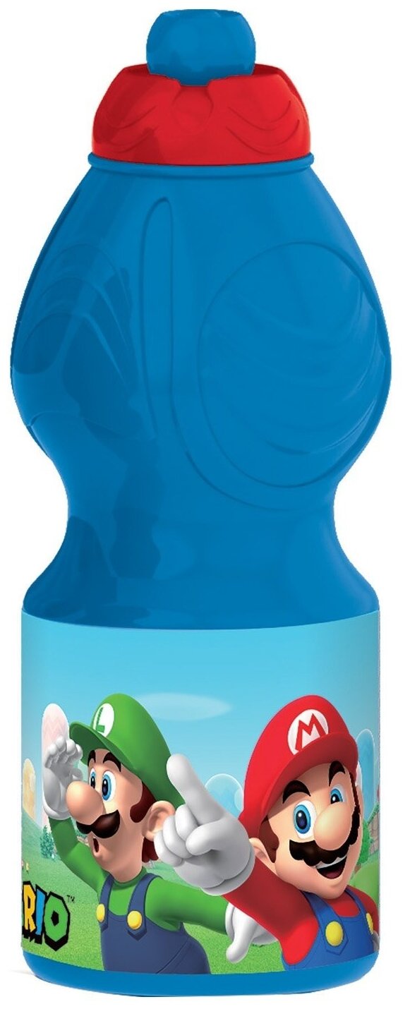 Бутылка спортивная ND Play пластиковая, фигурная, 400 мл, Супер Марио (21432)