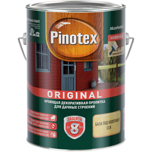 Pinotex ORIGINAL Кроющая декоративная пропитка для дерева, 2.7л, дуб 029