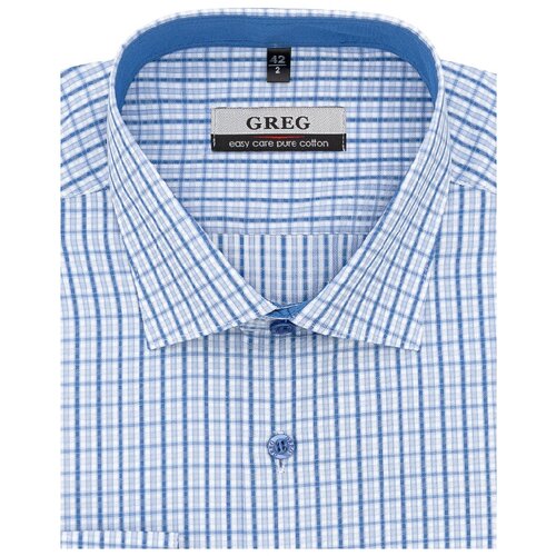 фото Рубашка greg, размер 174-184/39, голубой