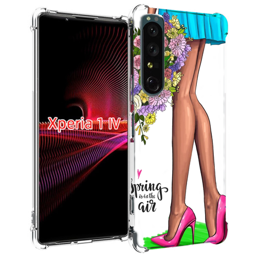 Чехол MyPads Весна-в-воздухе женский для Sony Xperia 1 IV задняя-панель-накладка-бампер чехол mypads красивый принт на чехол женский для sony xperia 1 iv задняя панель накладка бампер
