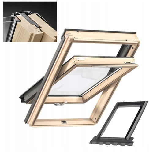 Мансардное окно VELUX GZL 1051 FK06 66x118 Thermo Technology мансардное окно velux gzl 1051 mk06 78x118 thermo technology