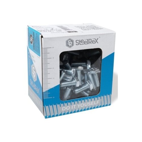 Болт DIN 933 кл 5,8, цинк М 8х 20 кор. с ок. средняя Steelrex 70 шт. (фасов.)