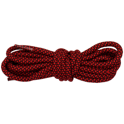 ONLITOP Шнурки для обуви, пара, круглые, 6 мм, 120 см, цвет красный/чёрный