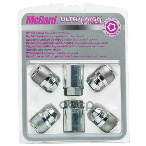 Гайки-секретки McGard 34254SL M12x1.25 L35mm S21mm