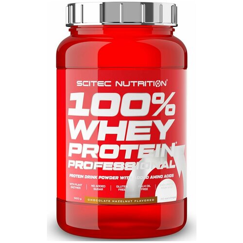 Протеин Scitec Nutrition 100% Whey Protein Professional 920 г Шоколад-Фундук вафли белковые puls nutrition шоколад и фундук 40 г