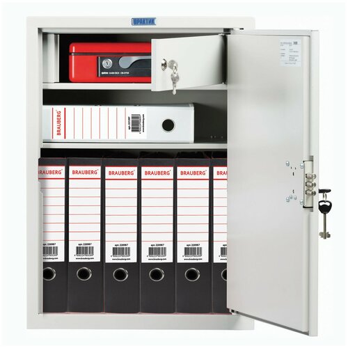 Шкаф металлический для документов AIKO «SL-65Т» светло-серый, 630×460×340 мм, 17 кг