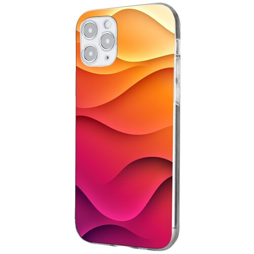 Силиконовый чехол Mcover для Apple iPhone 11 Pro с рисунком Розовые волны силиконовый чехол mcover для apple iphone 11 pro max с рисунком лазурные волны