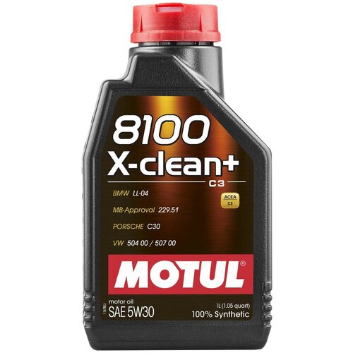 MOTUL 102262 MOTUL 8100 X-CLEAN+ 5W30 (208л) синтетическое моторное масло