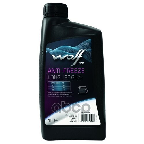 Антифриз Anti-Freeze Longlife G12+ 1l Wolf арт. 8315985