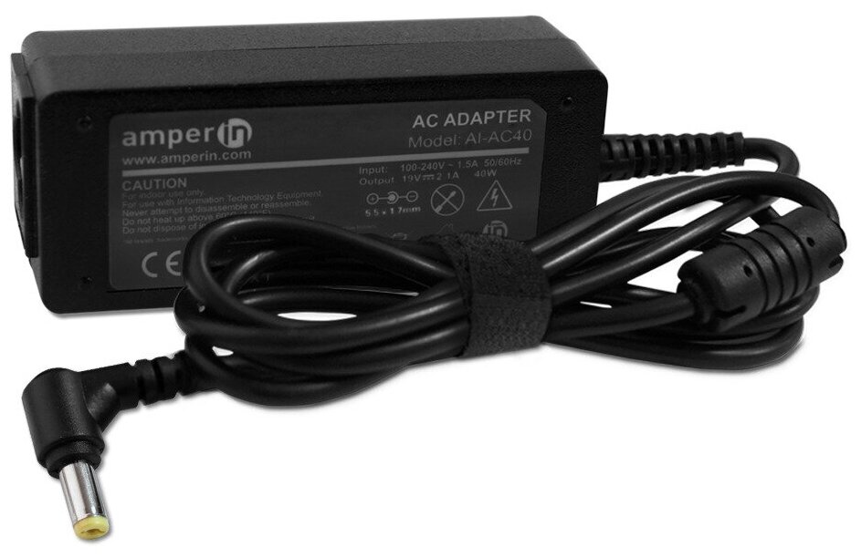 Зарядное устройство (блок питания/зарядка) Amperin AI-AC40 для ноутбука Acer 19В, 2.1А, 5.5x1.7мм