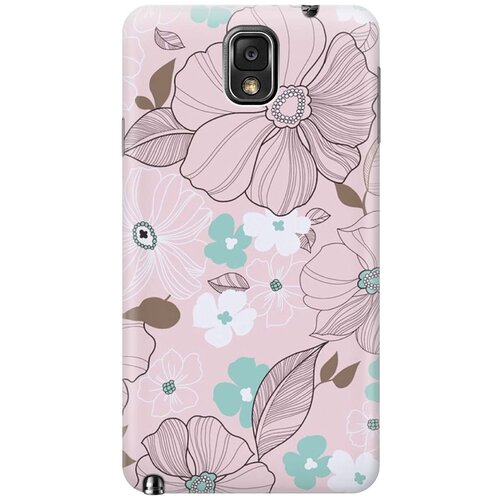 фото Re:pa накладка transparent для samsung galaxy note 3 с принтом "розовые цветы"