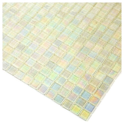 Мозаика одноцветная чип 15 стекло Alma NB-WH111 белый квадрат глянцевый перламутр - фотография № 13