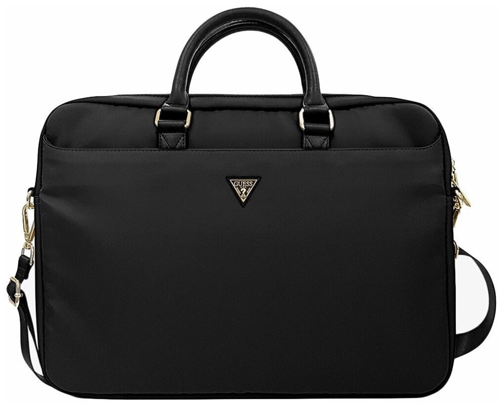 Guess для ноутбуков 15" сумка Nylon computer bag with Triangle metal logo Black