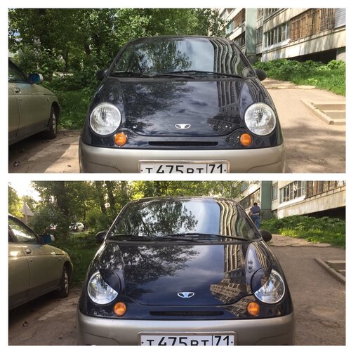 Накладки на фары Реснички тюнинг DAEWOO Matiz 1998- тюнинг Дэу Матиз Чёрные,Акрил