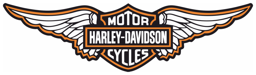 Наклейка на авто "Harley Davidson motor cycles крылья" 20х5 см.