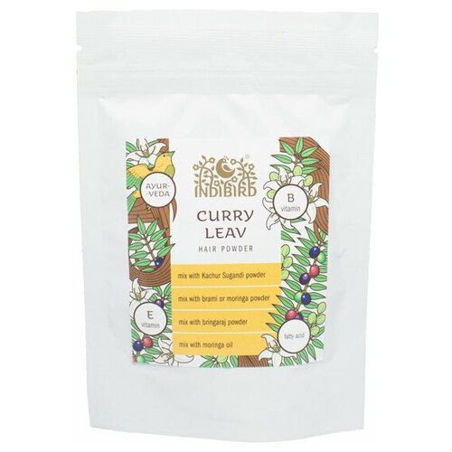 Indibird Порошок-маска для волос Карри листья (Curry Leaf Powder) 50 г