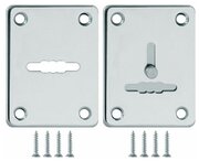 Декоративная накладка на сув. замок Fuaro (Фуаро) ESC081/082-CP-8 сталь (хром) (1пара)