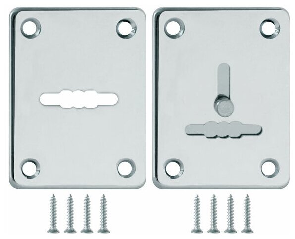 Декоративная накладка на сув. замок Fuaro (Фуаро) ESC081/082-CP-8 сталь (хром) (1пара)