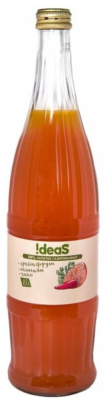 Сильногазированный тонизирующий напиток !DЕAS со вкусом "Грейпфрут-тимьян-чили" 0,5л - фотография № 4