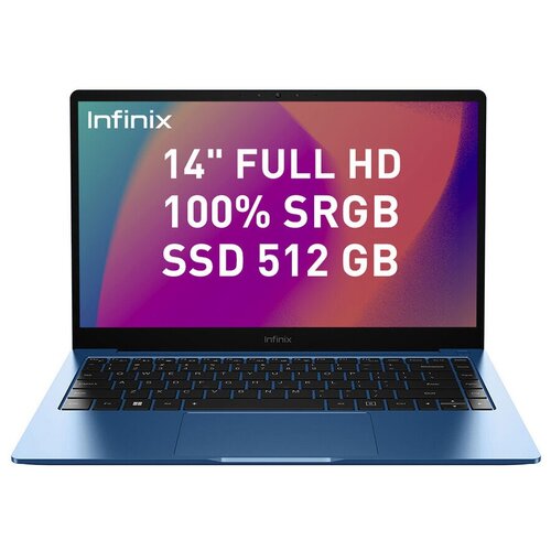 14 Ноутбук Infinix Inbook X2 Intel Core i3 1115G4 RAM 8 ГБ SSD 256 ГБ Windows 11 Home синий 3599000₽