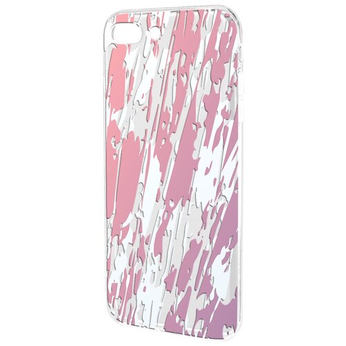 Силиконовый чехол Mcover для Apple iPhone 7 с рисунком Розовая абстракция силиконовый чехол mcover для apple iphone 6 с рисунком яркая абстракция