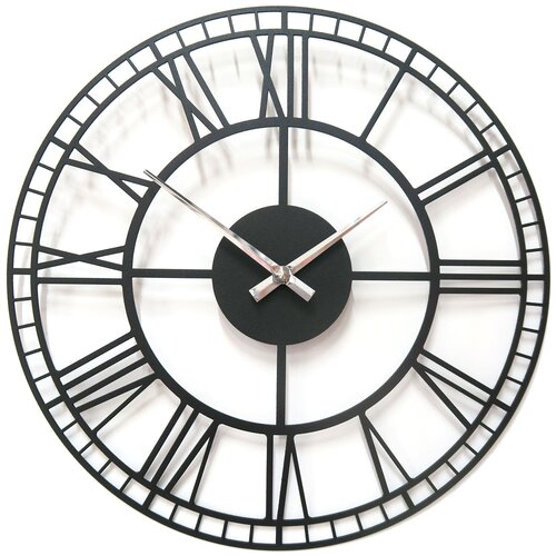 Часы настенные металлические черные Бёрн 40см