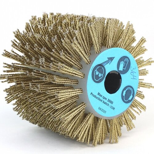 №FEL110100CORPG Щетка Д110*100*19+4 паза, ворс корд латунир-я сталь 0,20 жгут 1,40 для щеточных шлифмашин, осборн (код 3-364)