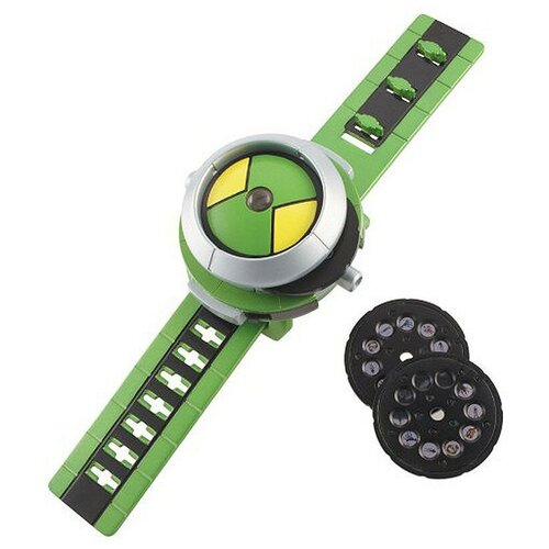 Часы Бен Тен Омнитрикс с проектором 3 диска с изображением героев интерактивная игрушка бен 10 часы омнитрикс электронные ben 10 alien watch omnitrix 76955