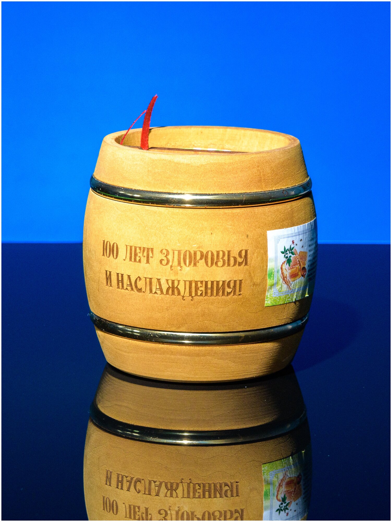 Женьшень на меду, 250 г, в подарочном деревянном бочоночке - фотография № 6