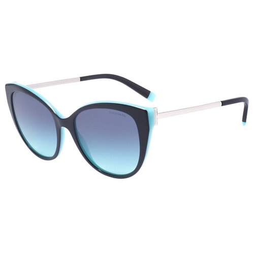 Солнцезащитные очки Tiffany, кошачий глаз, оправа: пластик, градиентные, с защитой от УФ, для женщин, черный