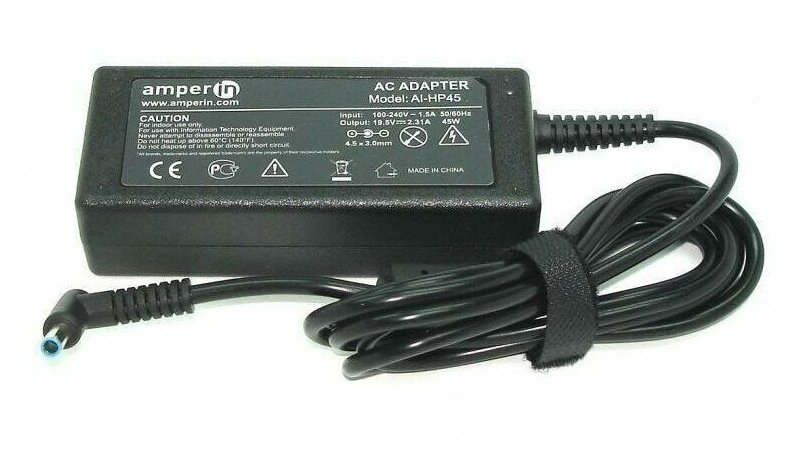 Зарядное устройство (блок питания/зарядка) Amperin AI-HP45C для ноутбука HP 15В, 3А, 45Вт, Type-C
