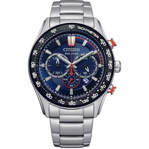 наручные часы citizen automatic nj0174 82l синий серебряный Наручные часы CITIZEN Eco-Drive CA4486-82L, синий, серебряный